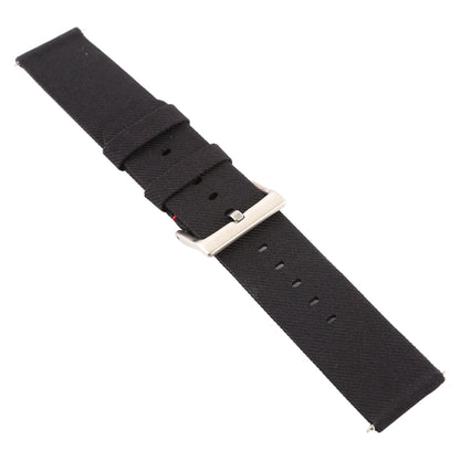 Simple Fashion Canvas Watch Band for Fitbit Versa / Versa 2(Black) - Watch Bands by buy2fix | Online Shopping UK | buy2fix