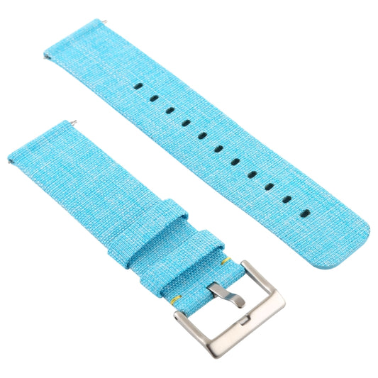Simple Fashion Canvas Watch Band for Fitbit Versa / Versa 2(Sky Blue) - Watch Bands by buy2fix | Online Shopping UK | buy2fix