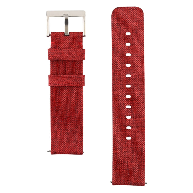 Simple Fashion Canvas Watch Band for Fitbit Versa / Versa 2(Dark Orange) - Watch Bands by buy2fix | Online Shopping UK | buy2fix