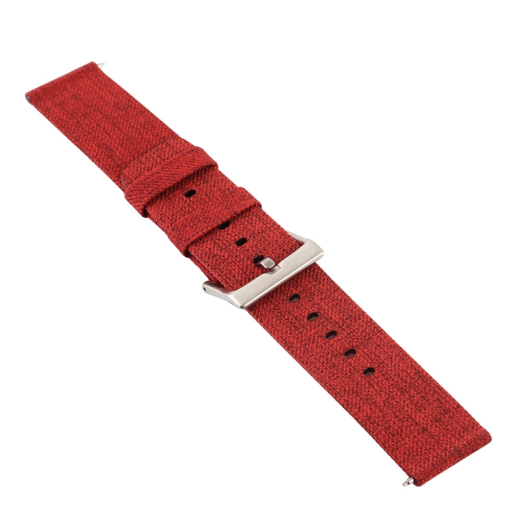 Simple Fashion Canvas Watch Band for Fitbit Versa / Versa 2(Dark Orange) - Watch Bands by buy2fix | Online Shopping UK | buy2fix