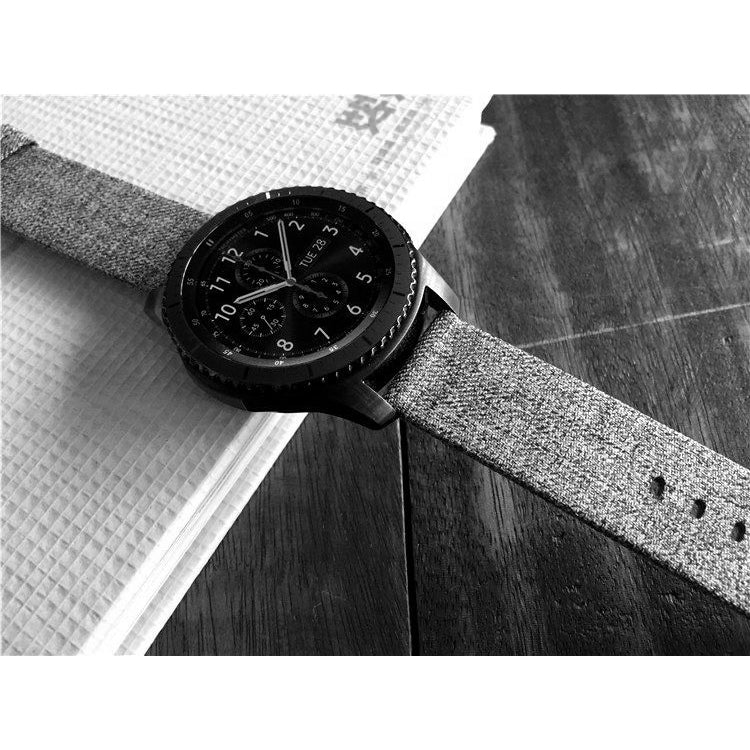 Simple Fashion Canvas Watch Band for Fitbit Versa / Versa 2(Dark Orange) - Watch Bands by buy2fix | Online Shopping UK | buy2fix