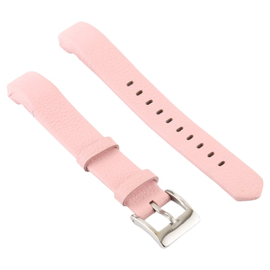 Smart Watch Shiny Leather Watch Band for Fitbit Alta(Pink) - Watch Bands by buy2fix | Online Shopping UK | buy2fix