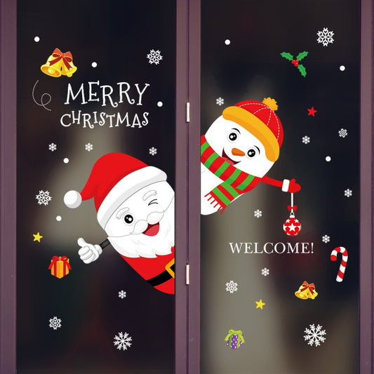 Window Glass Door Removable Christmas Festival Wall Sticker Decoration(6253) - Christmas Stickers by buy2fix | Online Shopping UK | buy2fix