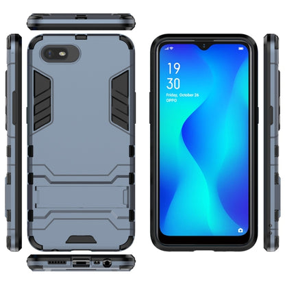 For OPPO A1k / Realme C2 Shockproof PC + TPU Protective Case with Invisible Holder(Navy Blue) - Realme Cases by buy2fix | Online Shopping UK | buy2fix