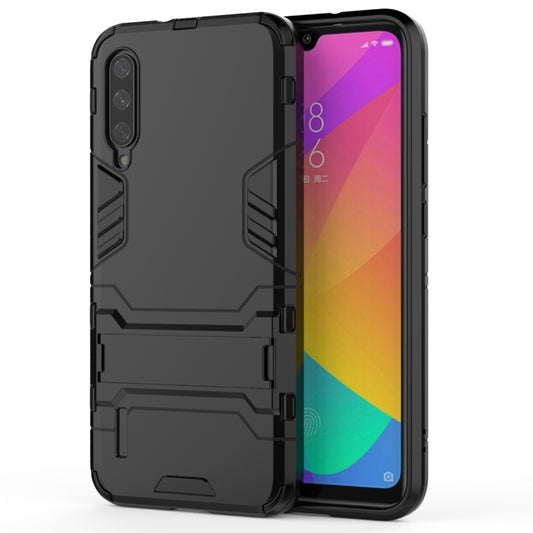 For Xiaomi Mi CC9e Shockproof PC + TPU Protective Case with Invisible Holder(Black) - Xiaomi Cases by buy2fix | Online Shopping UK | buy2fix