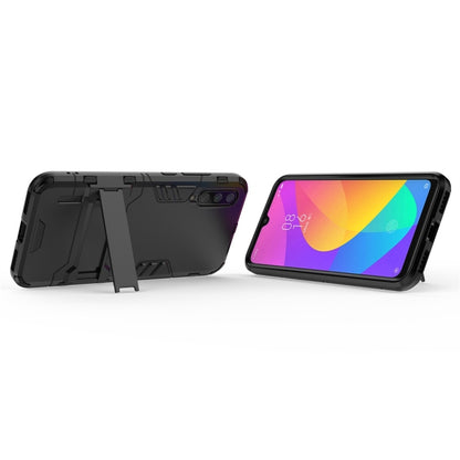 For Xiaomi Mi CC9e Shockproof PC + TPU Protective Case with Invisible Holder(Black) - Xiaomi Cases by buy2fix | Online Shopping UK | buy2fix