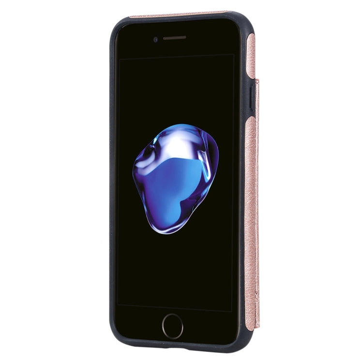 For iPhone 7 / 8 Cat Tree Embossing Pattern Shockproof Protective Case with Card Slots & Photo Frame(Rose Gold) - More iPhone Cases by buy2fix | Online Shopping UK | buy2fix