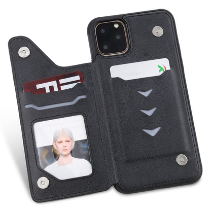 For iPhone 11 Pro Max Cat Tree Embossing Pattern Shockproof Protective Case with Card Slots & Photo Frame(Black) - iPhone 11 Pro Max Cases by buy2fix | Online Shopping UK | buy2fix
