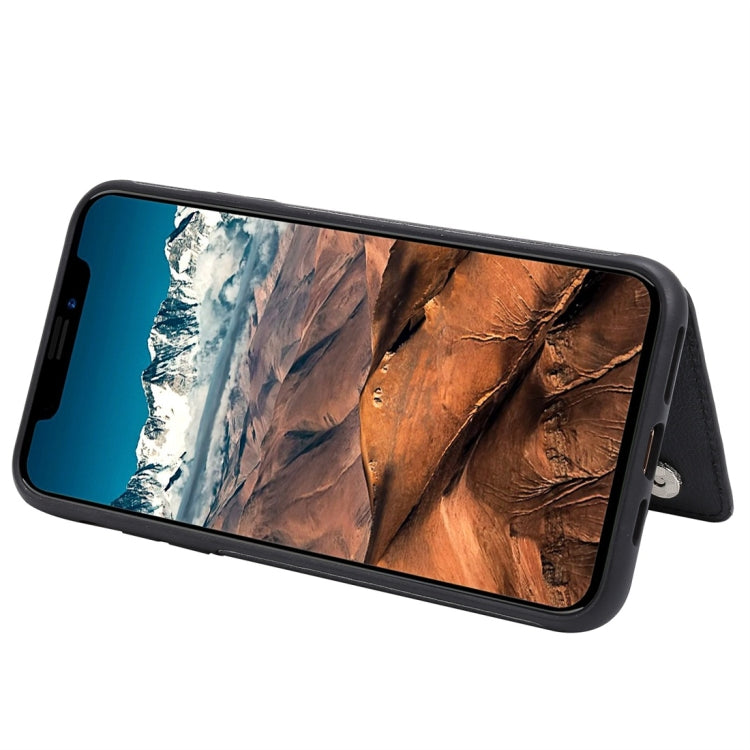 For iPhone 11 Pro Max Cat Tree Embossing Pattern Shockproof Protective Case with Card Slots & Photo Frame(Black) - iPhone 11 Pro Max Cases by buy2fix | Online Shopping UK | buy2fix
