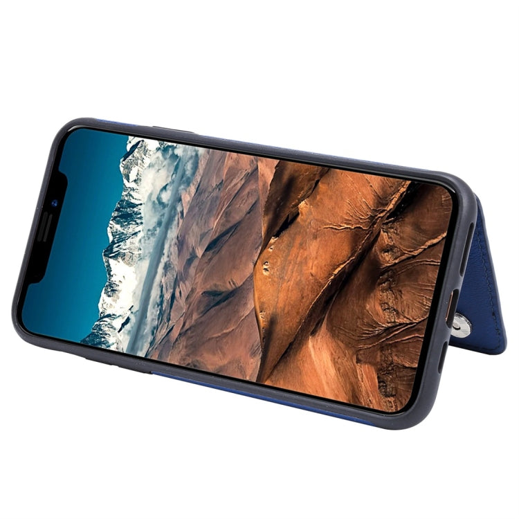 For iPhone 11 Pro Max Cat Tree Embossing Pattern Shockproof Protective Case with Card Slots & Photo Frame(Blue) - iPhone 11 Pro Max Cases by buy2fix | Online Shopping UK | buy2fix