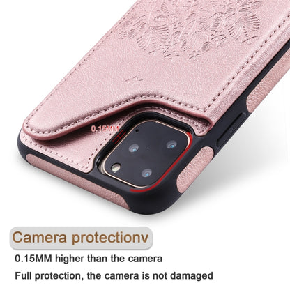 For iPhone 11 Pro Max Cat Tree Embossing Pattern Shockproof Protective Case with Card Slots & Photo Frame(Red) - iPhone 11 Pro Max Cases by buy2fix | Online Shopping UK | buy2fix