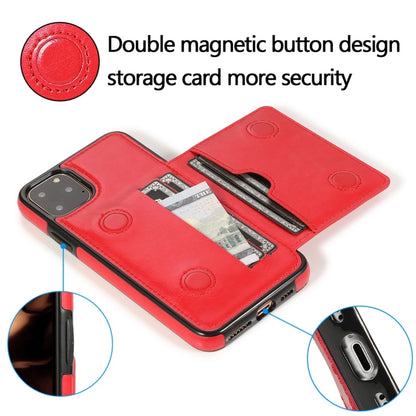 For iPhone 11 Pro Shockproof PU + TPU Protective Case with Card Slots & Holder(Red) - iPhone 11 Pro Cases by buy2fix | Online Shopping UK | buy2fix