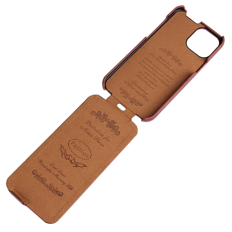 For iPhone 12 Pro Max Fierre Shann Retro Oil Wax Texture Vertical Flip PU Leather Case(Brown) - iPhone 12 Pro Max Cases by FIERRE SHANN | Online Shopping UK | buy2fix