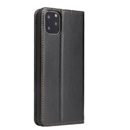 Fierre Shann PU Genuine Leather Texture Horizontal Flip Leather Case with Holder & Card Slots & Wallet For iPhone 11(Black) - iPhone 11 Cases by FIERRE SHANN | Online Shopping UK | buy2fix