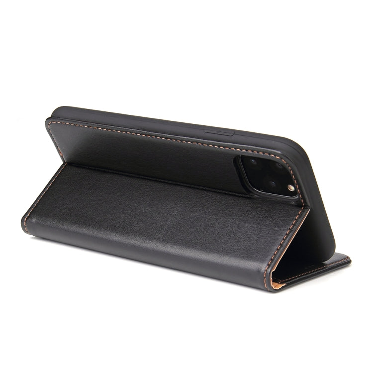 Fierre Shann PU Genuine Leather Texture Horizontal Flip Leather Case with Holder & Card Slots & Wallet For iPhone 11(Black) - iPhone 11 Cases by FIERRE SHANN | Online Shopping UK | buy2fix
