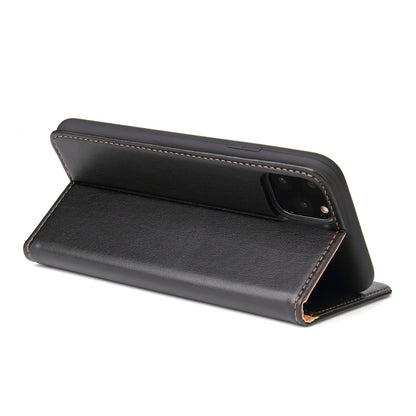 Fierre Shann PU Genuine Leather Texture Horizontal Flip Leather Case with Holder & Card Slots & Wallet For iPhone 11(Black) - iPhone 11 Cases by FIERRE SHANN | Online Shopping UK | buy2fix