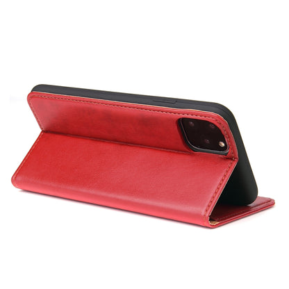 Fierre Shann PU Genuine Leather Texture Horizontal Flip Leather Case with Holder & Card Slots & Wallet For iPhone 11(Red) - iPhone 11 Cases by FIERRE SHANN | Online Shopping UK | buy2fix