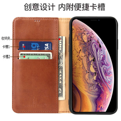 Fierre Shann PU Genuine Leather Texture Horizontal Flip Leather Case with Holder & Card Slots & Wallet For iPhone 11(Brown) - iPhone 11 Cases by FIERRE SHANN | Online Shopping UK | buy2fix