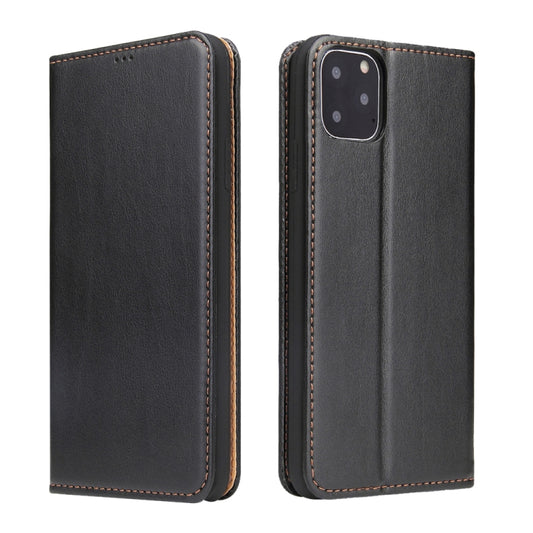 Fierre Shann PU Genuine Leather Texture Horizontal Flip Leather Case with Holder & Card Slots & Wallet For iPhone 11 Pro(Black) - iPhone 11 Pro Cases by FIERRE SHANN | Online Shopping UK | buy2fix