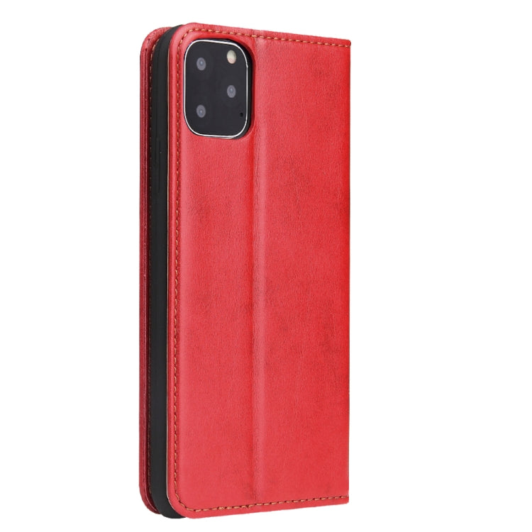 Fierre Shann PU Genuine Leather Texture Horizontal Flip Leather Case with Holder & Card Slots & Wallet For iPhone 11 Pro(Red) - iPhone 11 Pro Cases by FIERRE SHANN | Online Shopping UK | buy2fix