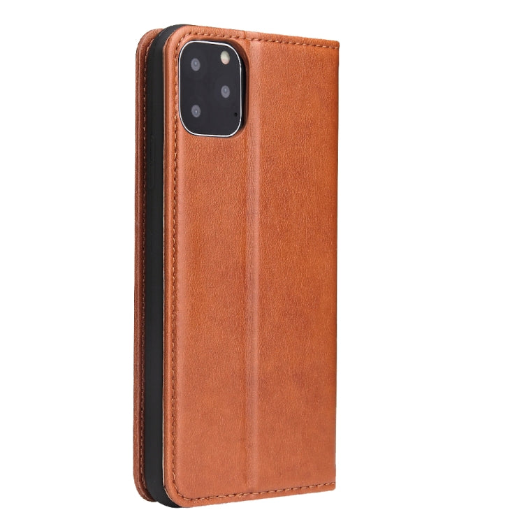 Fierre Shann PU Genuine Leather Texture Horizontal Flip Leather Case with Holder & Card Slots & Wallet For iPhone 11 Pro(Brown) - iPhone 11 Pro Cases by FIERRE SHANN | Online Shopping UK | buy2fix