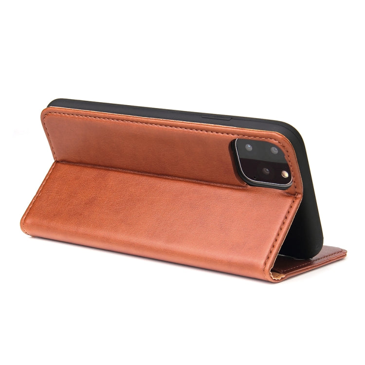 Fierre Shann PU Genuine Leather Texture Horizontal Flip Leather Case with Holder & Card Slots & Wallet For iPhone 11 Pro(Brown) - iPhone 11 Pro Cases by FIERRE SHANN | Online Shopping UK | buy2fix
