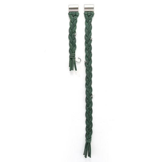 For Fitbit Charge 2 Weave Leather Watch Band(Green) - Watch Bands by buy2fix | Online Shopping UK | buy2fix