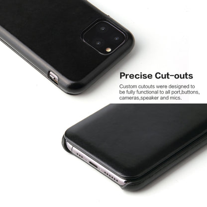 For iPhone 11 Pro Max Fierre Shann Business Magnetic Horizontal Flip Genuine Leather Case (Black) - iPhone 11 Pro Max Cases by FIERRE SHANN | Online Shopping UK | buy2fix