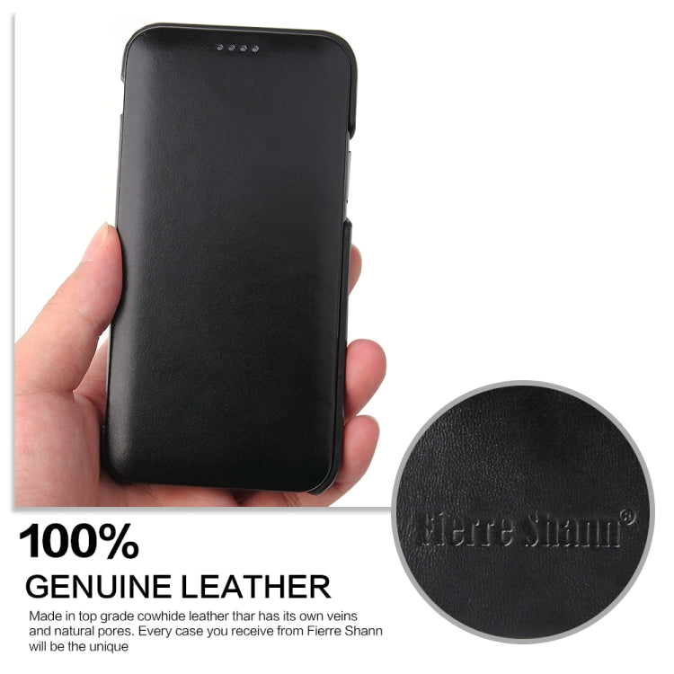 For iPhone 11 Pro Max Fierre Shann Business Magnetic Horizontal Flip Genuine Leather Case (Black) - iPhone 11 Pro Max Cases by FIERRE SHANN | Online Shopping UK | buy2fix