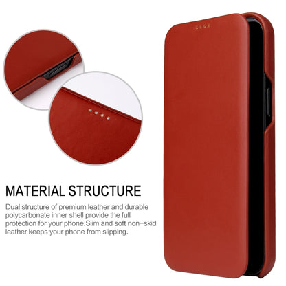 For iPhone 12 mini Fierre Shann Business Magnetic Horizontal Flip Genuine Leather Case (Brown) - iPhone 12 mini Cases by FIERRE SHANN | Online Shopping UK | buy2fix
