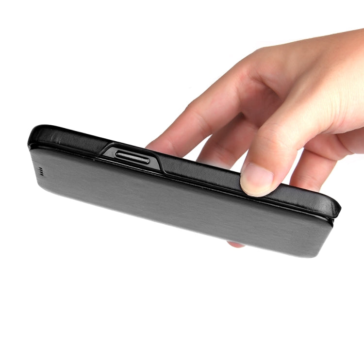 For iPhone 12 / 12 Pro Fierre Shann Business Magnetic Horizontal Flip Genuine Leather Case(Black) - iPhone 12 / 12 Pro Cases by FIERRE SHANN | Online Shopping UK | buy2fix