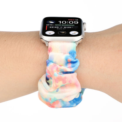 Flannel Hair Ring Strap Watch Band For Apple Watch Ultra 49mm&Watch Ultra 2 49mm / Series 9&8&7 45mm / SE 3&SE 2&6&SE&5&4 44mm / 3&2&1 42mm(3) by buy2fix