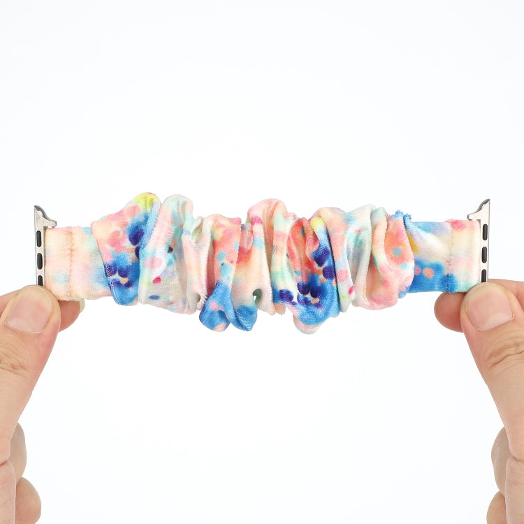 Flannel Hair Ring Strap Watch Band For Apple Watch Ultra 49mm&Watch Ultra 2 49mm / Series 9&8&7 45mm / SE 3&SE 2&6&SE&5&4 44mm / 3&2&1 42mm(3) by buy2fix