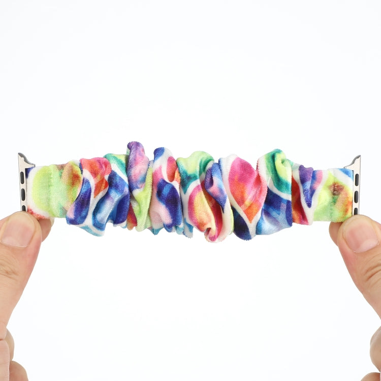 Flannel Hair Ring Strap Watch Band For Apple Watch Ultra 49mm&Watch Ultra 2 49mm / Series 9&8&7 45mm / SE 3&SE 2&6&SE&5&4 44mm / 3&2&1 42mm(4) by buy2fix