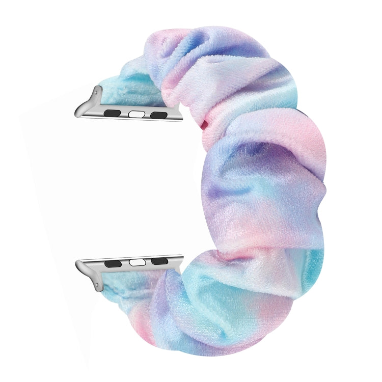 Flannel Hair Ring Strap Watch Band For Apple Watch Series 7 45mm / 6 & SE & 5 & 4 44mm / 3 & 2 & 1 42mm(5) by buy2fix