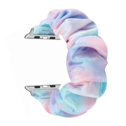 Flannel Hair Ring Strap Watch Band For Apple Watch Series 7 45mm / 6 & SE & 5 & 4 44mm / 3 & 2 & 1 42mm(5) by buy2fix