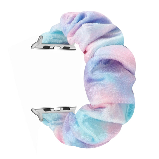 Flannel Hair Ring Strap Watch Band For Apple Watch Series 7 45mm / 6 & SE & 5 & 4 44mm / 3 & 2 & 1 42mm(5) by buy2fix