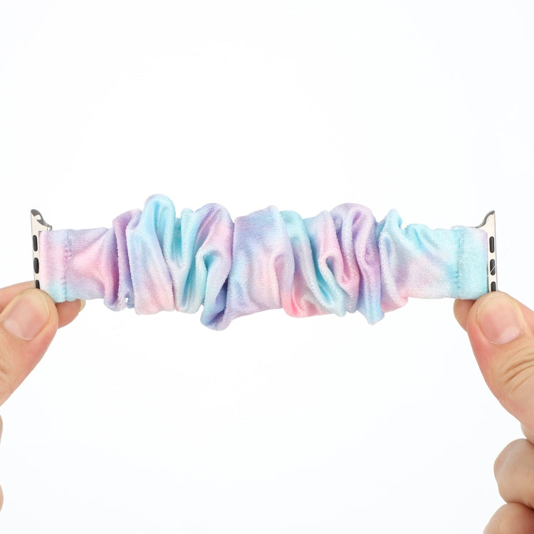 Flannel Hair Ring Strap Watch Band For Apple Watch Series 7 45mm / 6 & SE & 5 & 4 44mm / 3 & 2 & 1 42mm(5) by buy2fix