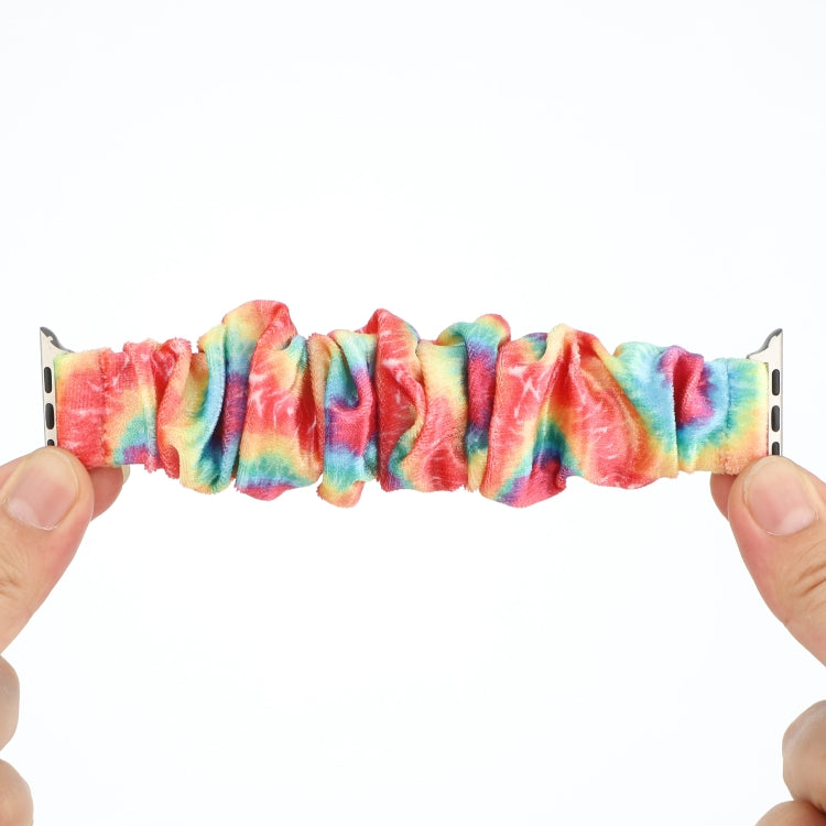 Flannel Hair Ring Strap Watch Band For Apple Watch Ultra 49mm&Watch Ultra 2 49mm / Series 9&8&7 45mm / SE 3&SE 2&6&SE&5&4 44mm / 3&2&1 42mm(6) by buy2fix