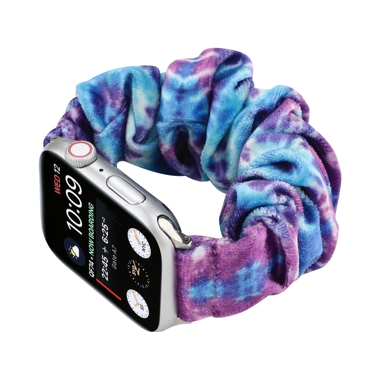 Flannel Hair Ring Strap Watch Band For Apple Watch Ultra 49mm&Watch Ultra 2 49mm / Series 9&8&7 45mm / SE 3&SE 2&6&SE&5&4 44mm / 3&2&1 42mm(7) by buy2fix