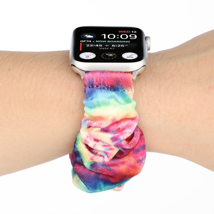 Flannel Hair Ring Strap Watch Band For Apple Watch Ultra 49mm&Watch Ultra 2 49mm / Series 9&8&7 45mm / SE 3&SE 2&6&SE&5&4 44mm / 3&2&1 42mm(8) by buy2fix