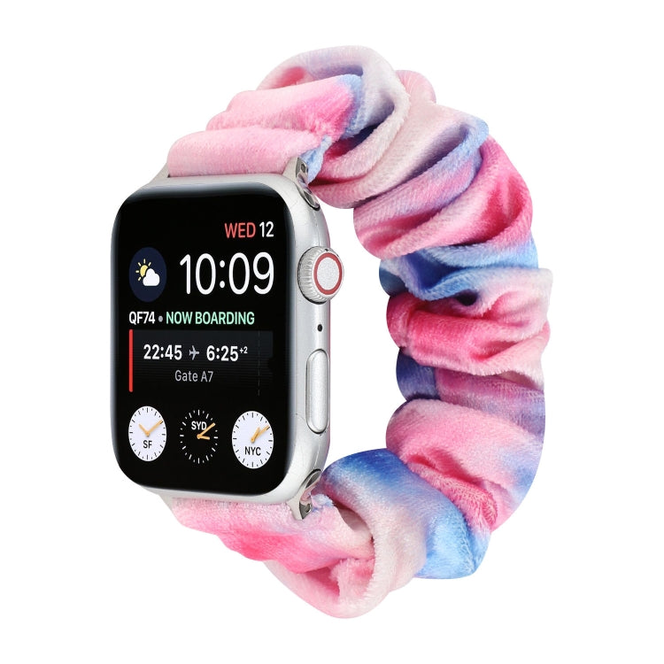 Flannel Hair Ring Strap Watch Band For Apple Watch Ultra 49mm&Watch Ultra 2 49mm / Series 9&8&7 45mm / SE 3&SE 2&6&SE&5&4 44mm / 3&2&1 42mm(10) by buy2fix