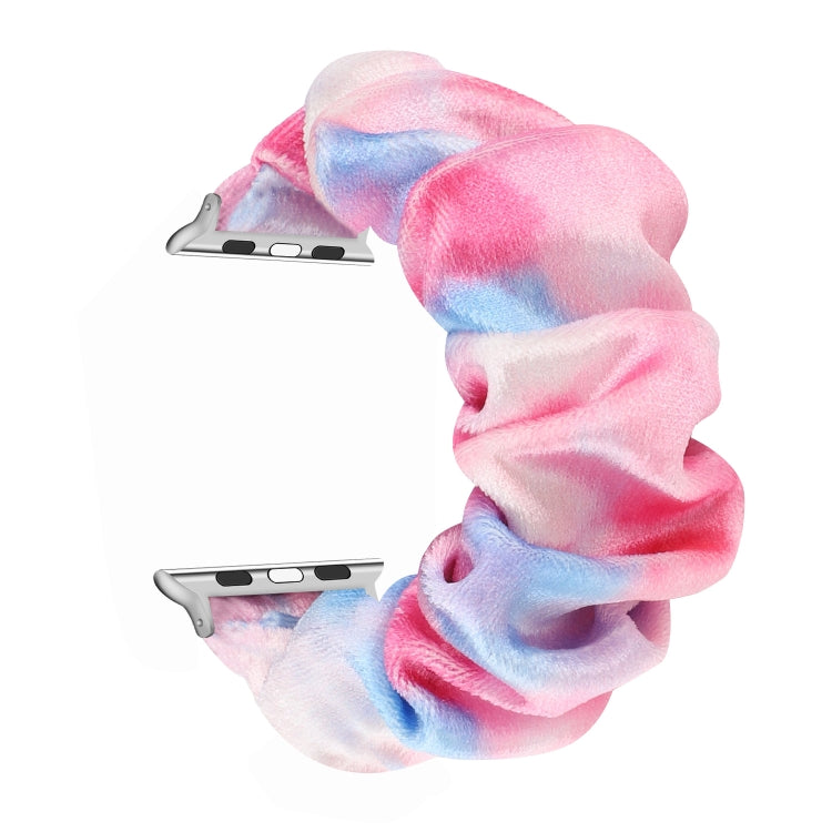 Flannel Hair Ring Strap Watch Band For Apple Watch Ultra 49mm&Watch Ultra 2 49mm / Series 9&8&7 45mm / SE 3&SE 2&6&SE&5&4 44mm / 3&2&1 42mm(10) by buy2fix