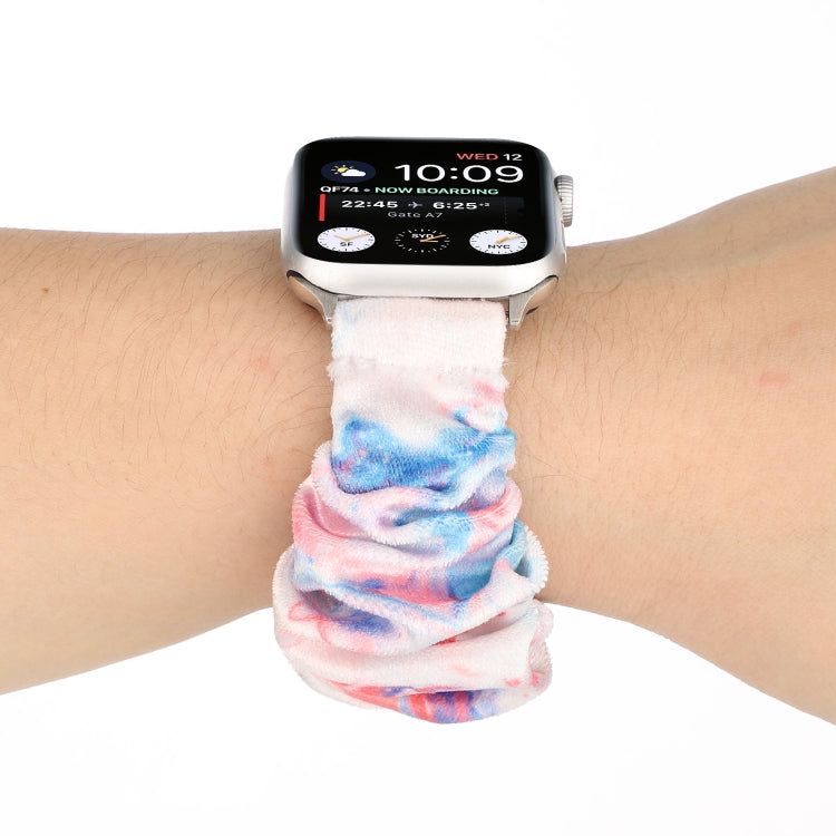 Flannel Hair Ring Strap Watch Band For Apple Watch Ultra 49mm&Watch Ultra 2 49mm / Series 9&8&7 45mm / SE 3&SE 2&6&SE&5&4 44mm / 3&2&1 42mm(12) by buy2fix