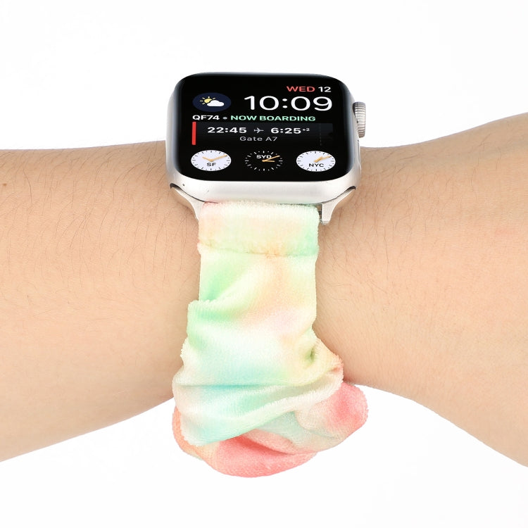 Flannel Hair Ring Strap Watch Band For Apple Watch Ultra 49mm&Watch Ultra 2 49mm / Series 9&8&7 45mm / SE 3&SE 2&6&SE&5&4 44mm / 3&2&1 42mm(13) by buy2fix