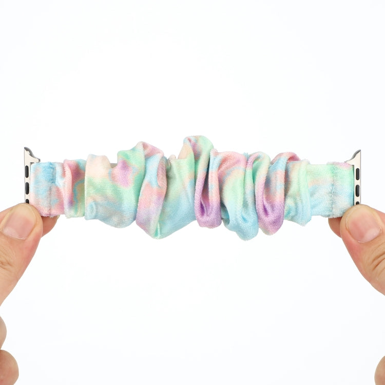 Flannel Hair Ring Strap Watch Band For Apple Watch Ultra 49mm&Watch Ultra 2 49mm / Series 9&8&7 45mm / SE 3&SE 2&6&SE&5&4 44mm / 3&2&1 42mm(14) by buy2fix