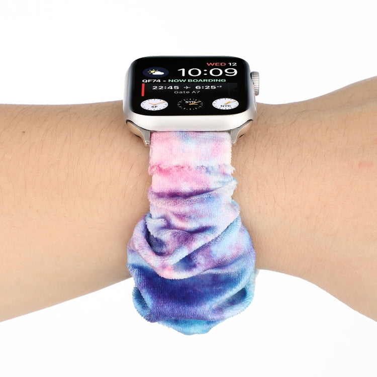 Flannel Hair Ring Strap Watch Band For Apple Watch Ultra 49mm&Watch Ultra 2 49mm / Series 9&8&7 45mm / SE 3&SE 2&6&SE&5&4 44mm / 3&2&1 42mm(15) by buy2fix