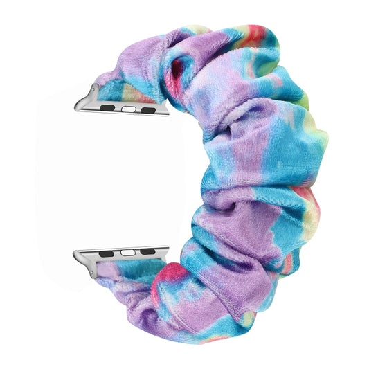 Flannel Hair Ring Strap Watch Band For Apple Watch Ultra 49mm&Watch Ultra 2 49mm / Series 9&8&7 45mm / SE 3&SE 2&6&SE&5&4 44mm / 3&2&1 42mm(22) by buy2fix