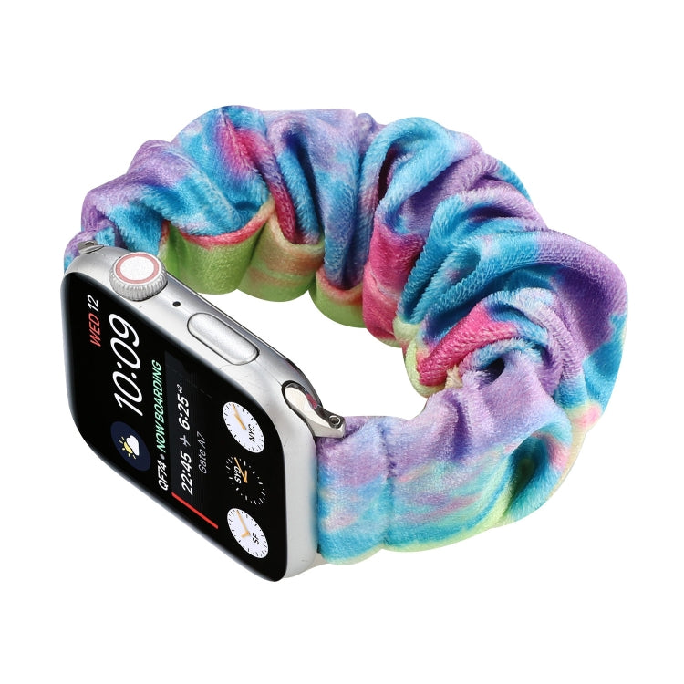 Flannel Hair Ring Strap Watch Band For Apple Watch Ultra 49mm&Watch Ultra 2 49mm / Series 9&8&7 45mm / SE 3&SE 2&6&SE&5&4 44mm / 3&2&1 42mm(22) by buy2fix