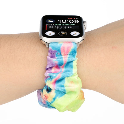 Flannel Hair Ring Strap Watch Band For Apple Watch Ultra 49mm&Watch Ultra 2 49mm / Series 9&8&7 45mm / SE 3&SE 2&6&SE&5&4 44mm / 3&2&1 42mm(22) by buy2fix